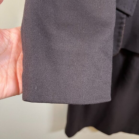 Vintage Valentino Dress Jacket Set Size 44 US 8 Brown Wool Career Business - Picture 5 of 16